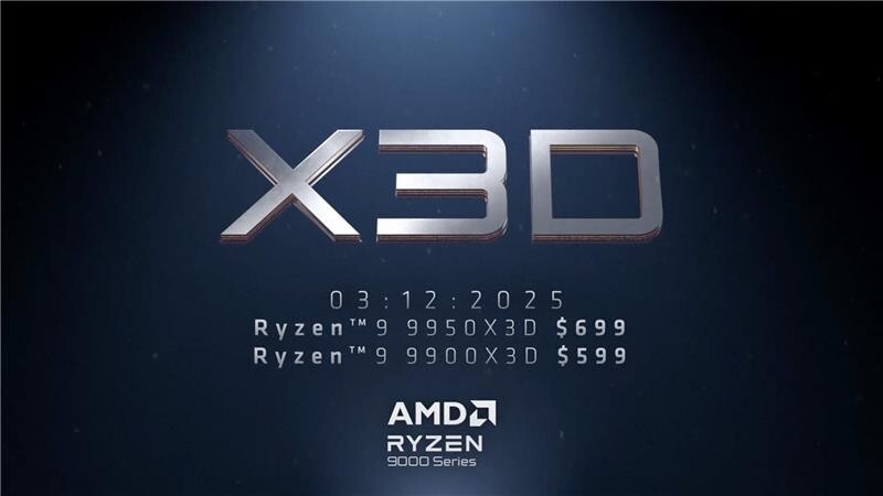 AMD объявила цены и дату начала продаж Ryzen 9 9950X3D и 9900X3D