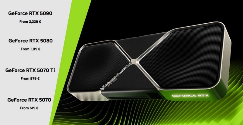 Nvidia снизила цены на GeForce RTX 5000 в Европе, но доступнее видеокарты не стали