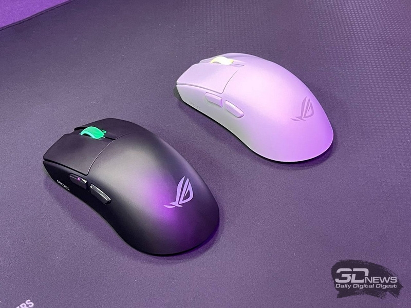 Asus показала флагманскую игровую мышь ROG Harpe II Ace весом 48 грамм и коврик с улучшенным теплоотводом