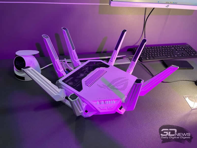 Asus представила флагманский Wi-Fi-роутер ROG Rapture GT-BE19000AI со встроенным ИИ для геймеров