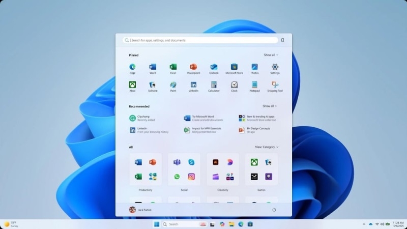 Microsoft показала возможности кастомизации нового меню «Пуск» для Windows 11