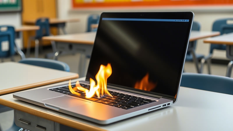 Ради лайков в TikTok школьники стали массово втыкать в порты Chromebook металлические предметы